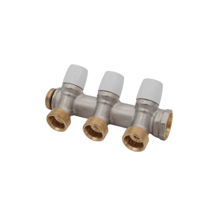 3-Port 3/4" Sanitary Manifold Self Seal Eurocone