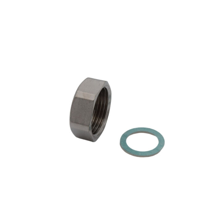 1" Female cap & washer Nickel Plate