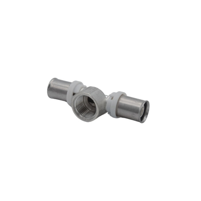 16x1/2"FTx16mm Tee brass press-fit