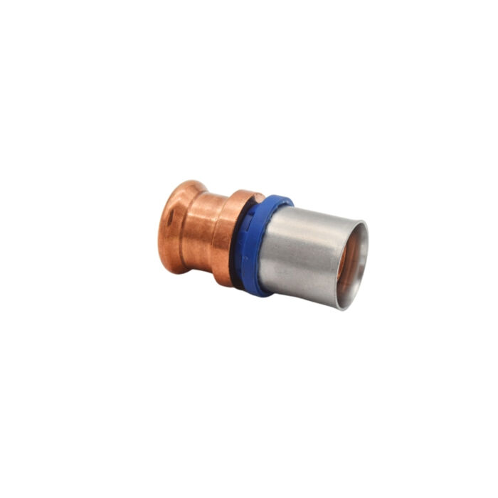 Type 5 25x22mm Brass Press-Fit to Copper Press Adapter (M-Profile)