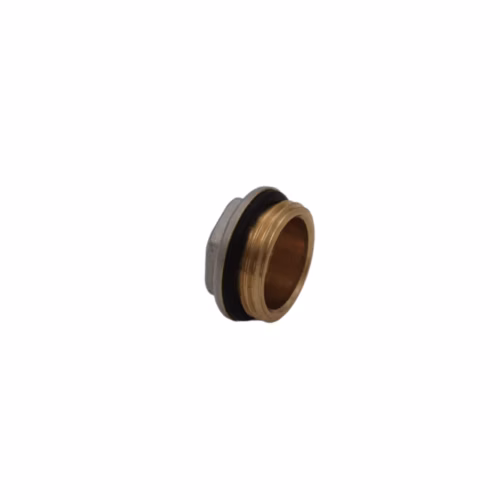 Male plug 1″ with o ring seal Nickel Plate for plumbing and heating systems