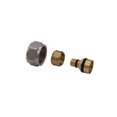 Type 1 12x15mm Nut & Insert Adapter Nickel Plated – 3 Piece for plumbing and heating systems