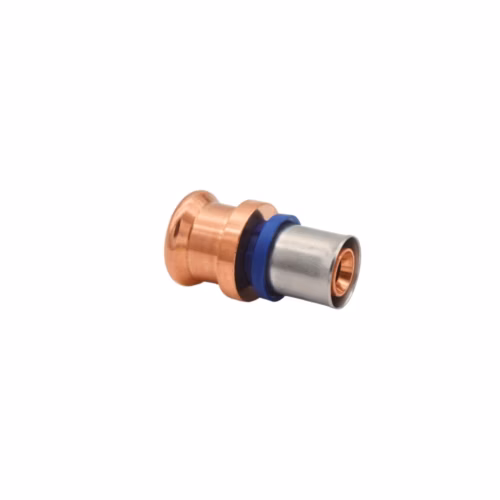 Type 5 20x22mm Brass Press-Fit to Copper Press Adapter (M Profile) plumbing fitting
