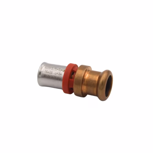 Type 5 16x15mm Brass Press-Fit to Copper Press Adapter (M Profile) plumbing fitting