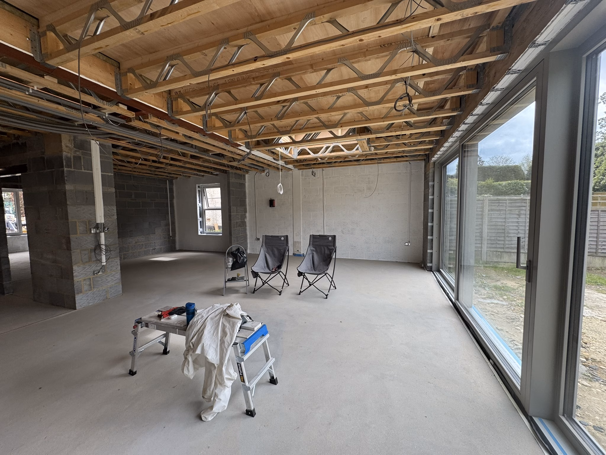 Eco-Home Self-Build underfloor screeded